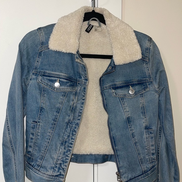 Fleece-lined Denim Jacket - Picture 1 of 2
